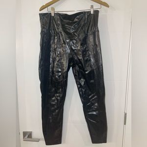 Spanx faux patent leather leggings